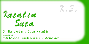 katalin suta business card